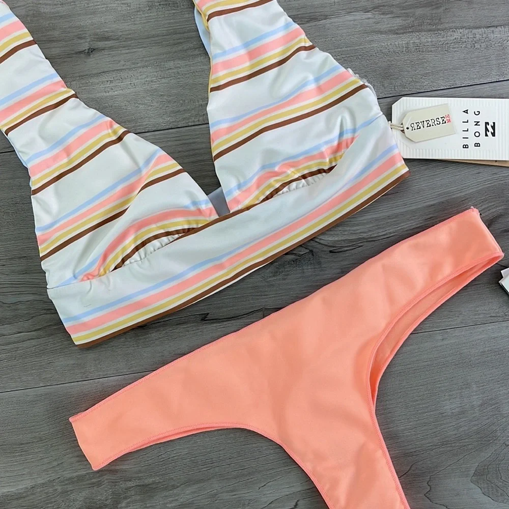 ☀️BILLABONG☀️ RIP CURL☀️FEELING SUNNY PLUNGE CLASSIC SURF SKIMKY BIKINI